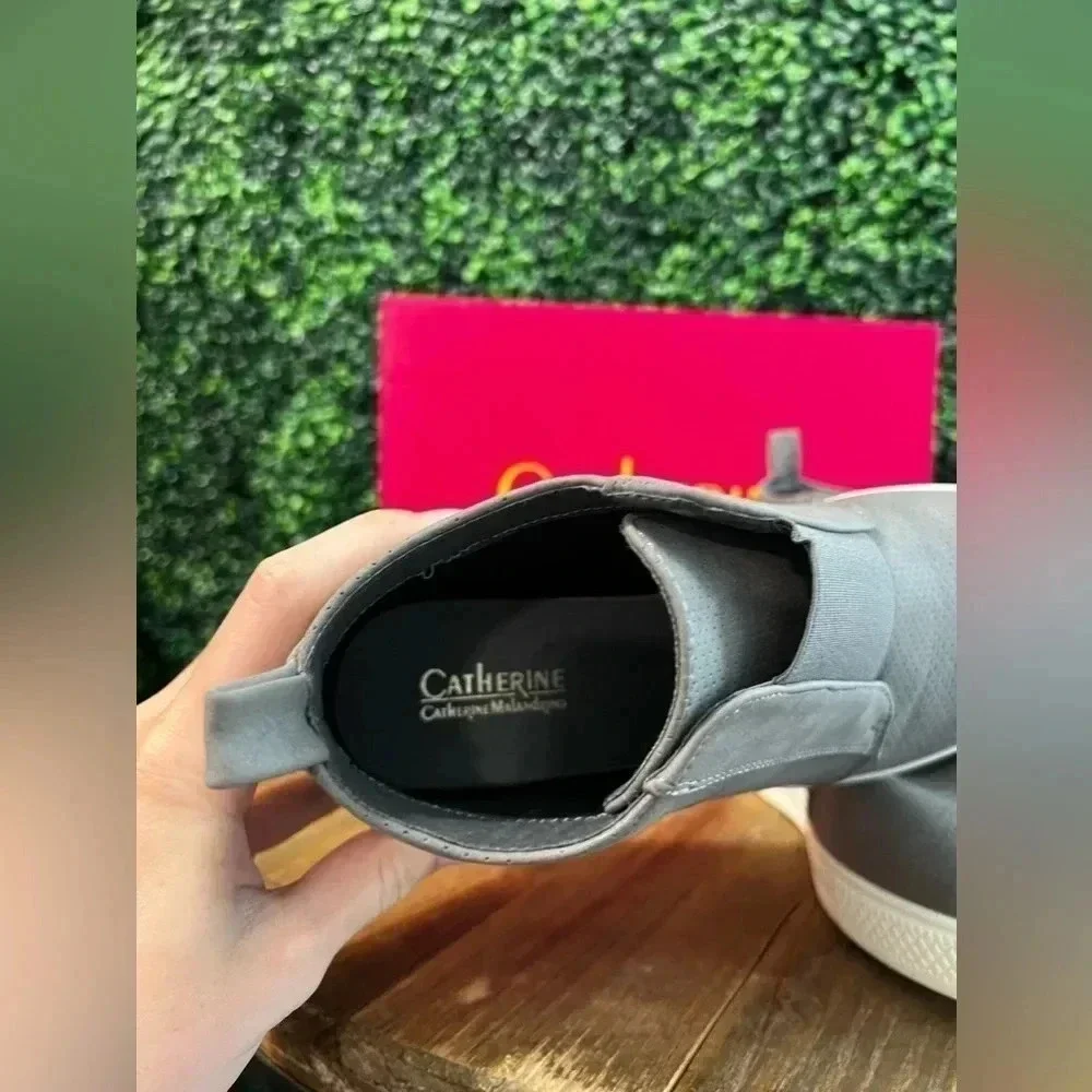 Catherine Malandrino Sabra Wedge Sneaker in Grey - 7.5 NEW